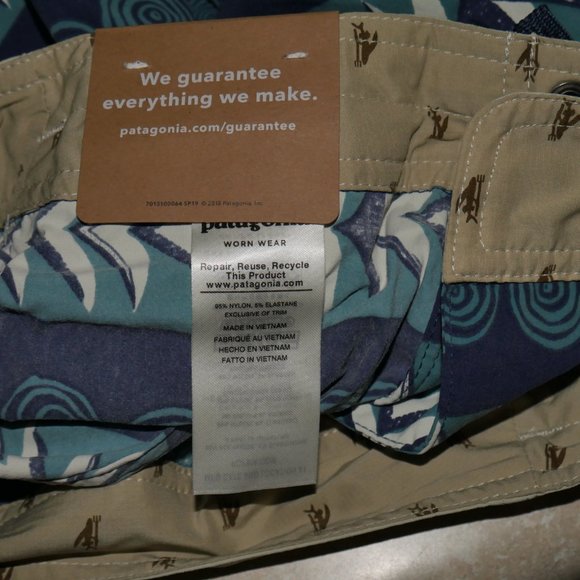 Patagonia Stretch Wavefarer 21" Board Shorts Quick Drying DWR UPF50 Sizes 28 30 - Picture 7 of 8